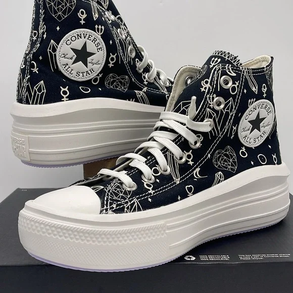 Converse WMNS CTAS MOVE HI
BLACK/NATURAL IVORY A03725C Platforms Sneakers - Picture 9 of 16